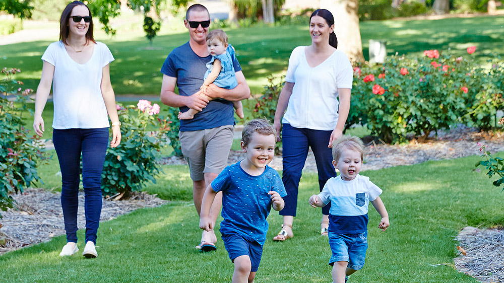 A Family enjoys the Botanic Gardens Adventure Tour