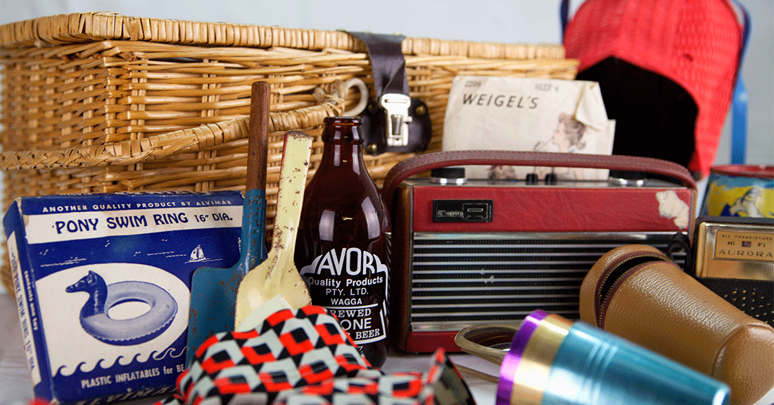 On the Beach - one of the Reminiscence Boxes at the Museum of the Riverina in Wagga Wagga