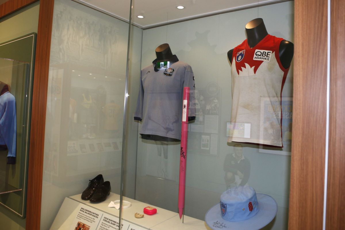 Sporting Hall of Fame display. 